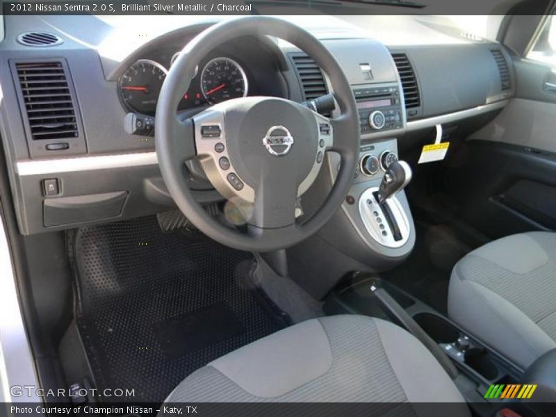 Brilliant Silver Metallic / Charcoal 2012 Nissan Sentra 2.0 S