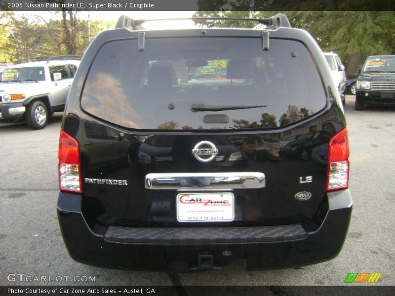 Super Black / Graphite 2005 Nissan Pathfinder LE