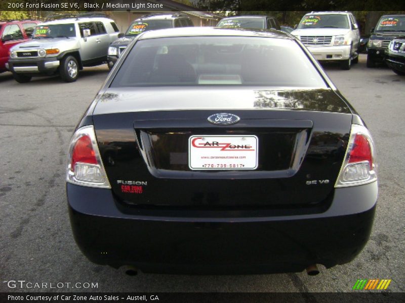 Black / Medium Light Stone 2006 Ford Fusion SE V6