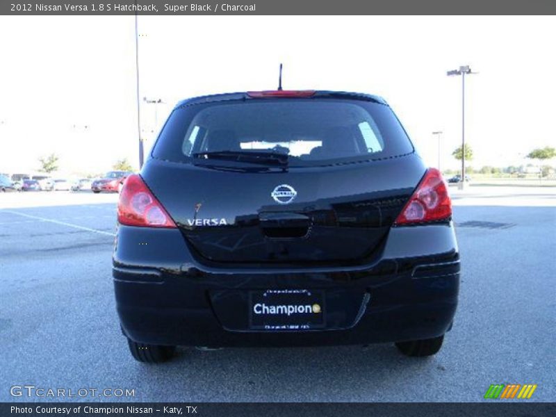 Super Black / Charcoal 2012 Nissan Versa 1.8 S Hatchback