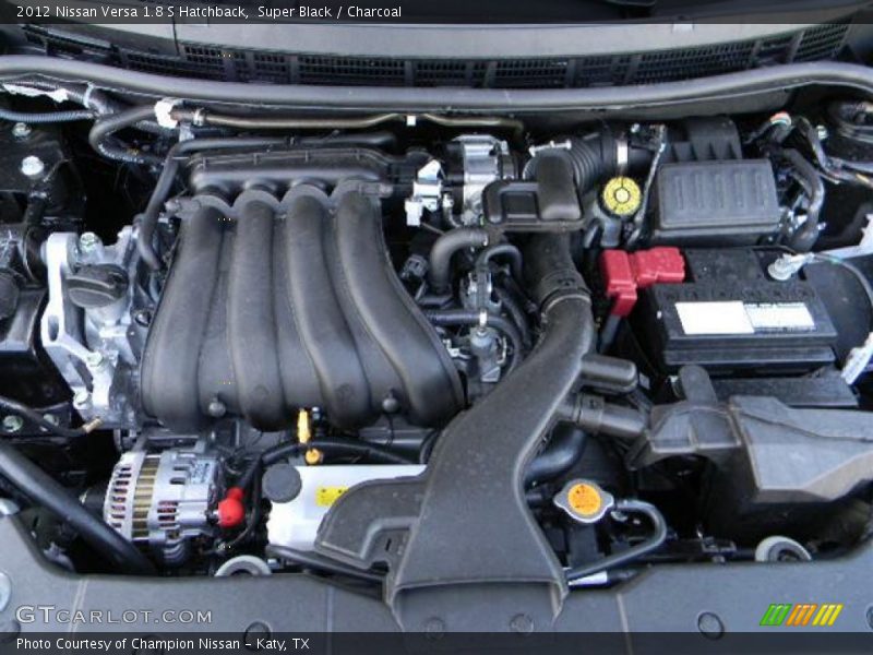 Super Black / Charcoal 2012 Nissan Versa 1.8 S Hatchback