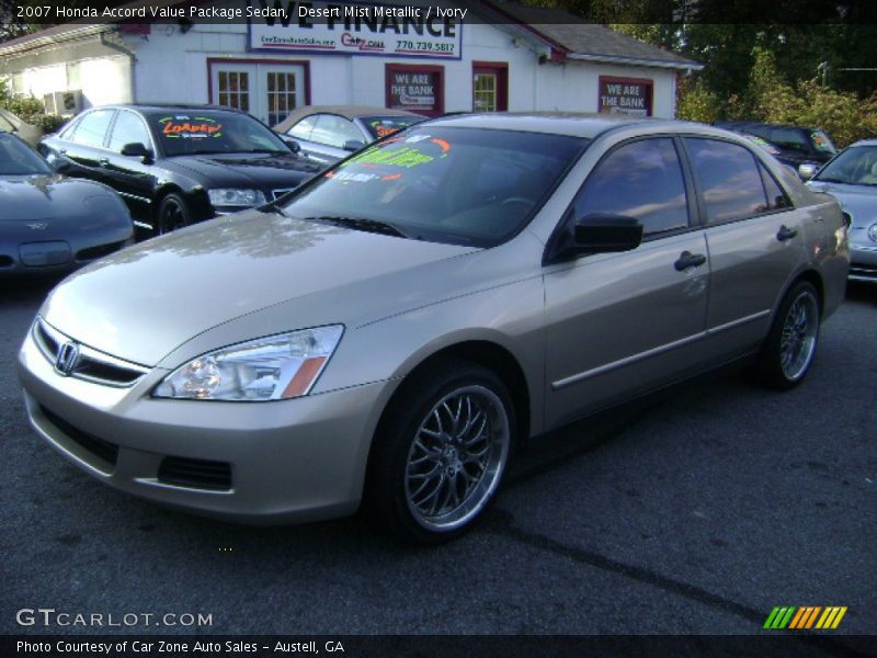 Desert Mist Metallic / Ivory 2007 Honda Accord Value Package Sedan