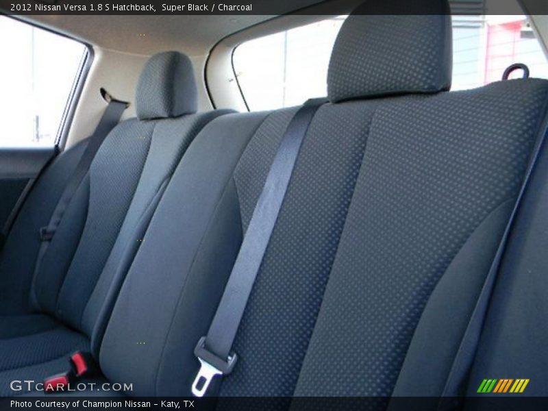 Super Black / Charcoal 2012 Nissan Versa 1.8 S Hatchback