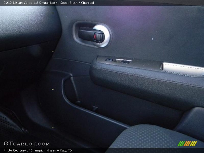 Super Black / Charcoal 2012 Nissan Versa 1.8 S Hatchback
