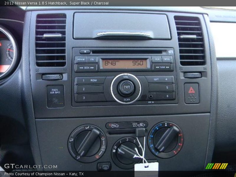 Super Black / Charcoal 2012 Nissan Versa 1.8 S Hatchback