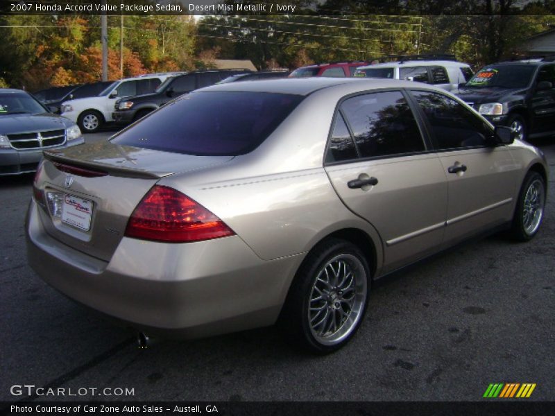 Desert Mist Metallic / Ivory 2007 Honda Accord Value Package Sedan