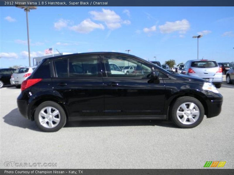 Super Black / Charcoal 2012 Nissan Versa 1.8 S Hatchback