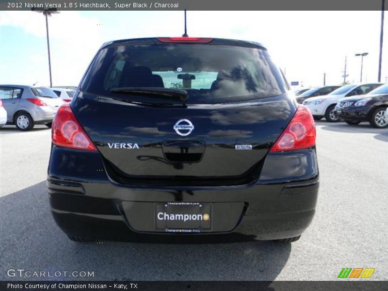 Super Black / Charcoal 2012 Nissan Versa 1.8 S Hatchback