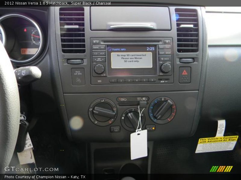 Super Black / Charcoal 2012 Nissan Versa 1.8 S Hatchback