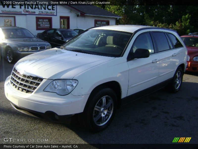 Stone White / Dark Khaki/Light Graystone 2008 Chrysler Pacifica Touring