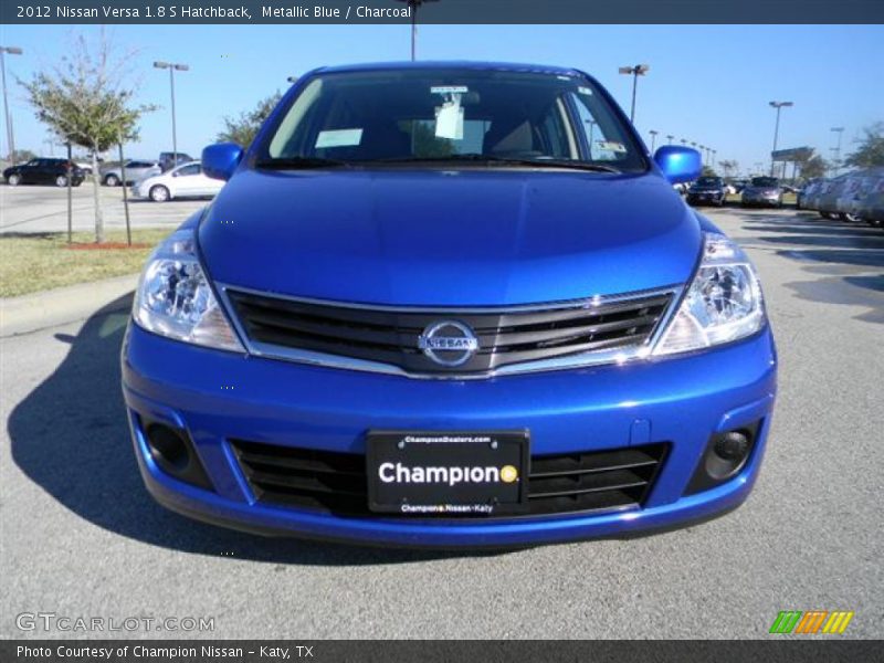 Metallic Blue / Charcoal 2012 Nissan Versa 1.8 S Hatchback