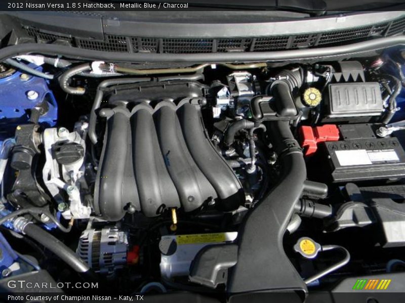 Metallic Blue / Charcoal 2012 Nissan Versa 1.8 S Hatchback