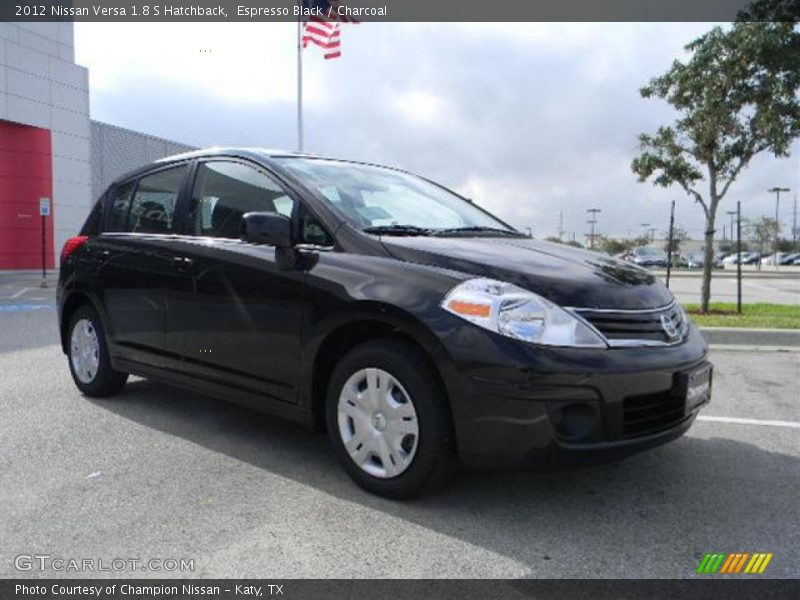 Espresso Black / Charcoal 2012 Nissan Versa 1.8 S Hatchback