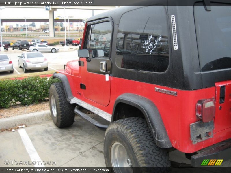 Bright Red / Beige 1989 Jeep Wrangler Laredo 4x4