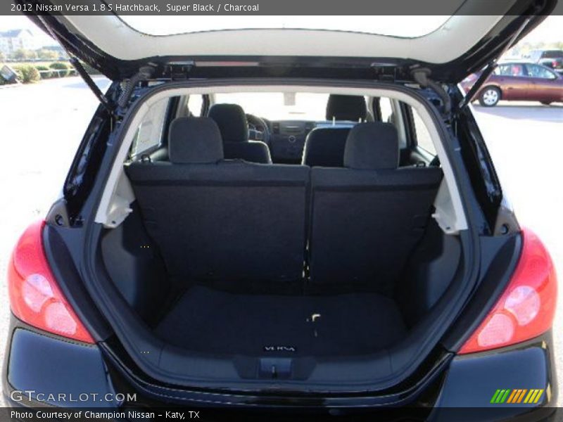 Super Black / Charcoal 2012 Nissan Versa 1.8 S Hatchback