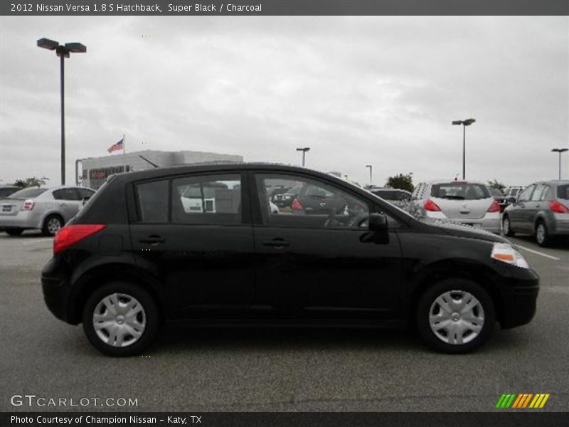 Super Black / Charcoal 2012 Nissan Versa 1.8 S Hatchback