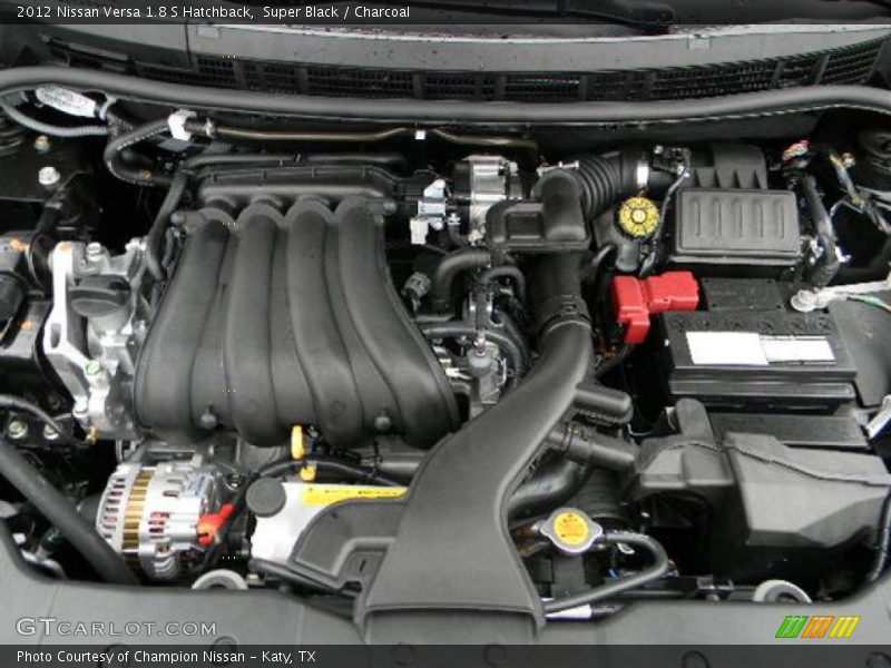 Super Black / Charcoal 2012 Nissan Versa 1.8 S Hatchback