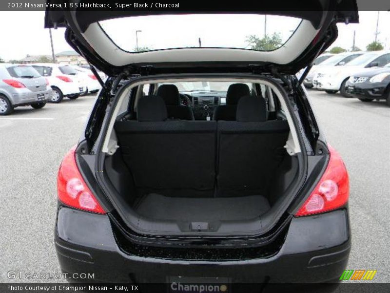 Super Black / Charcoal 2012 Nissan Versa 1.8 S Hatchback