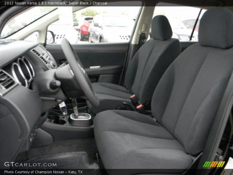 Super Black / Charcoal 2012 Nissan Versa 1.8 S Hatchback