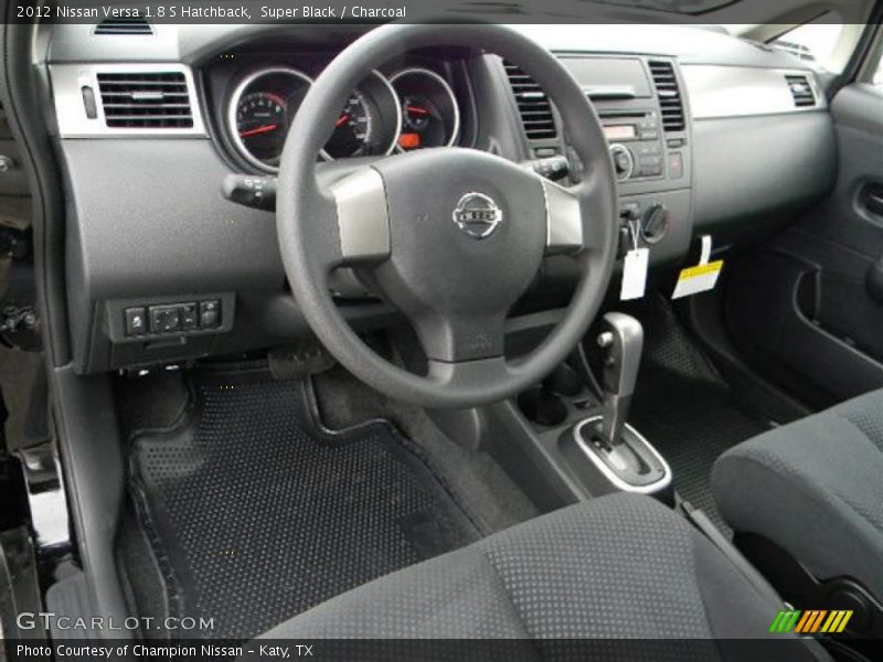 Super Black / Charcoal 2012 Nissan Versa 1.8 S Hatchback