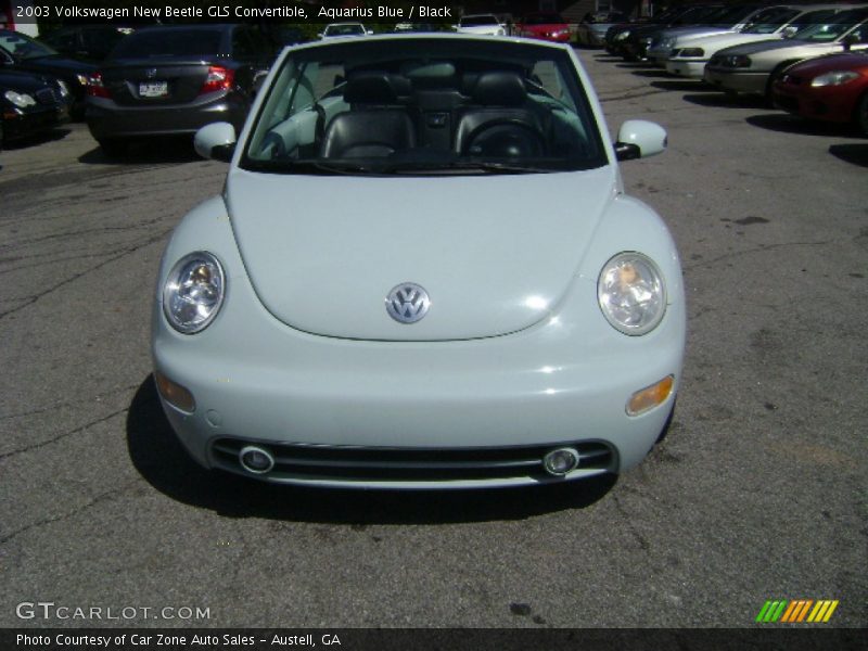 Aquarius Blue / Black 2003 Volkswagen New Beetle GLS Convertible