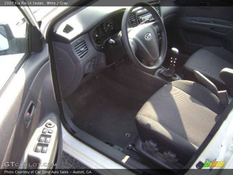 White / Gray 2007 Kia Rio LX Sedan