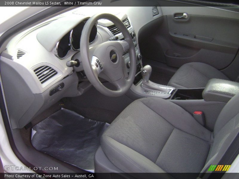 White / Titanium Gray 2008 Chevrolet Malibu LS Sedan