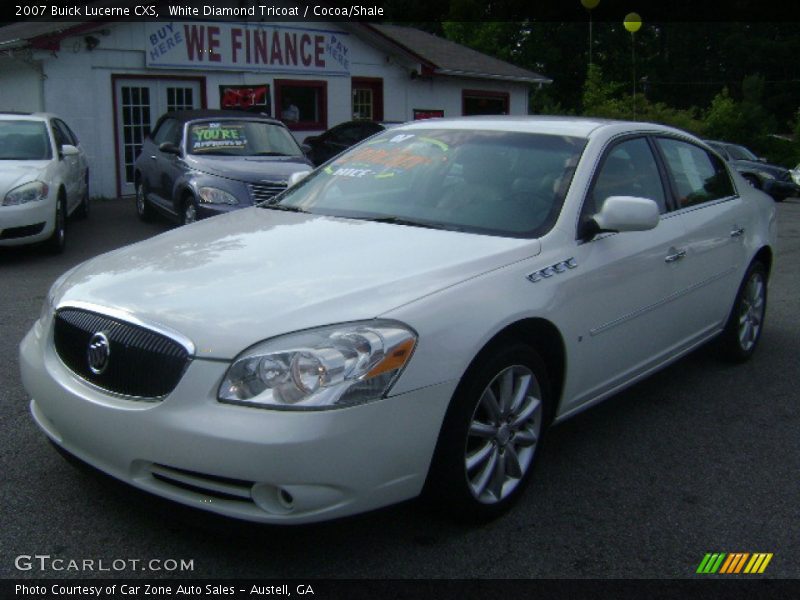 White Diamond Tricoat / Cocoa/Shale 2007 Buick Lucerne CXS