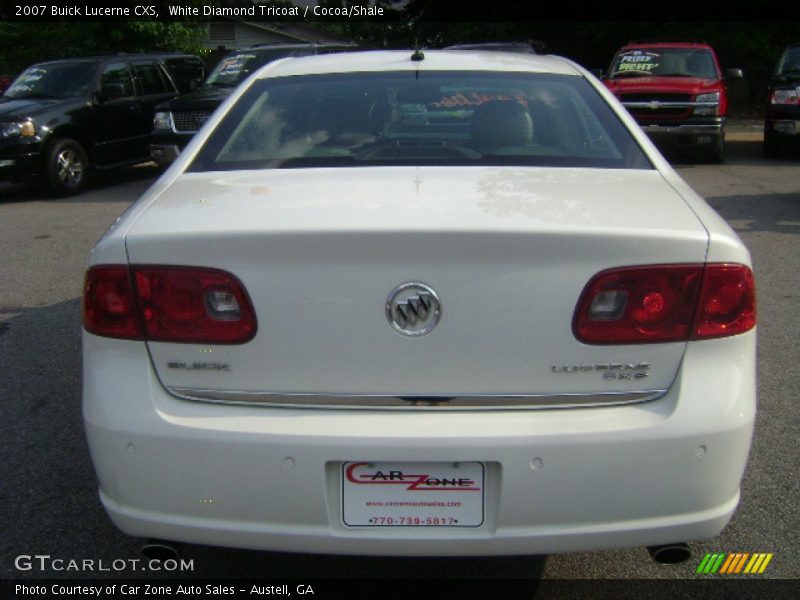 White Diamond Tricoat / Cocoa/Shale 2007 Buick Lucerne CXS