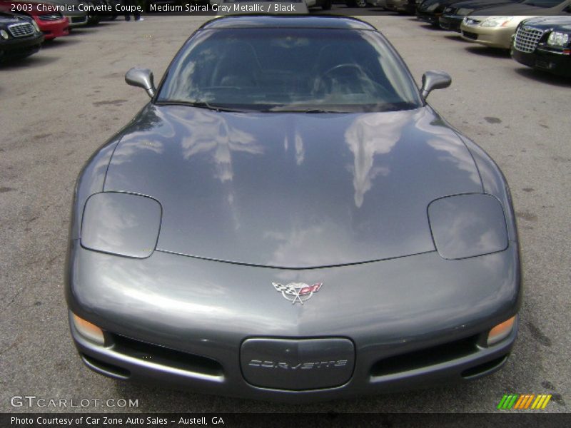 Medium Spiral Gray Metallic / Black 2003 Chevrolet Corvette Coupe