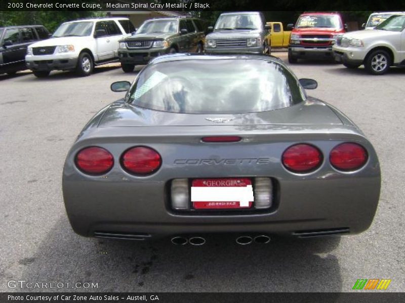 Medium Spiral Gray Metallic / Black 2003 Chevrolet Corvette Coupe