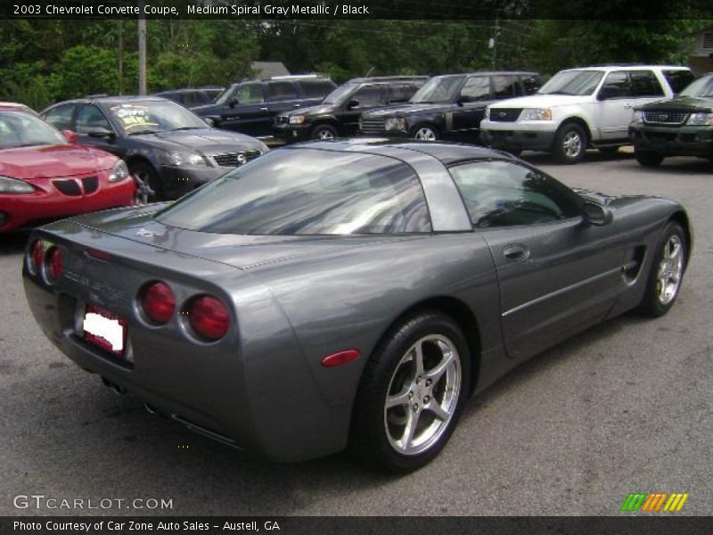 Medium Spiral Gray Metallic / Black 2003 Chevrolet Corvette Coupe