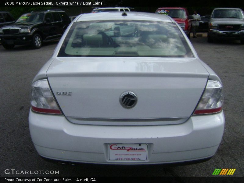 Oxford White / Light Camel 2008 Mercury Sable Sedan