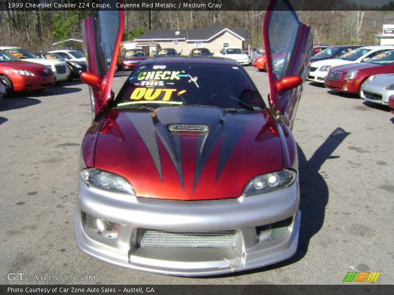 Cayenne Red Metallic / Medium Gray 1999 Chevrolet Cavalier Z24 Coupe