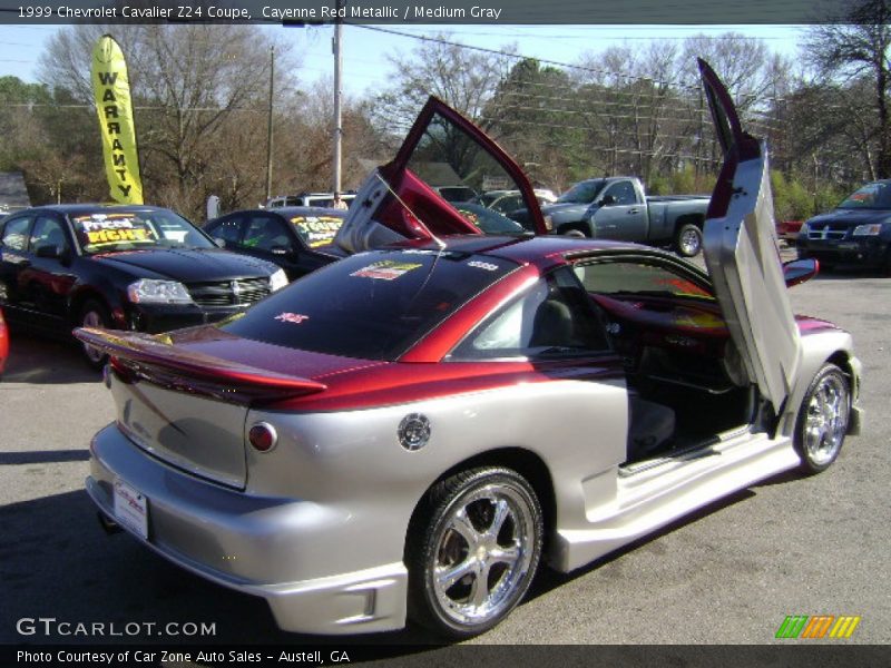 Cayenne Red Metallic / Medium Gray 1999 Chevrolet Cavalier Z24 Coupe