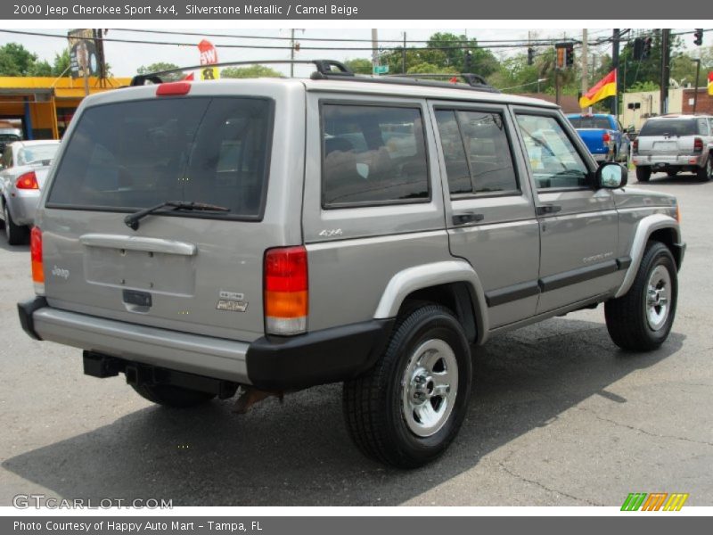 Silverstone Metallic / Camel Beige 2000 Jeep Cherokee Sport 4x4