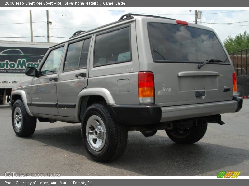 Silverstone Metallic / Camel Beige 2000 Jeep Cherokee Sport 4x4