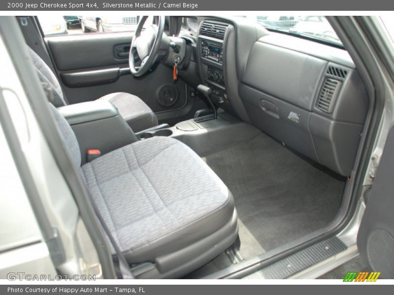 Silverstone Metallic / Camel Beige 2000 Jeep Cherokee Sport 4x4