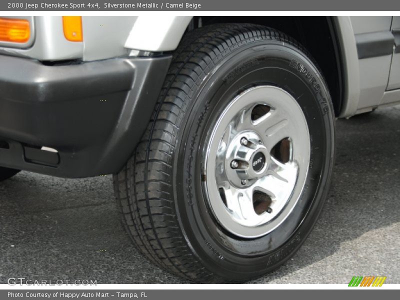 Silverstone Metallic / Camel Beige 2000 Jeep Cherokee Sport 4x4