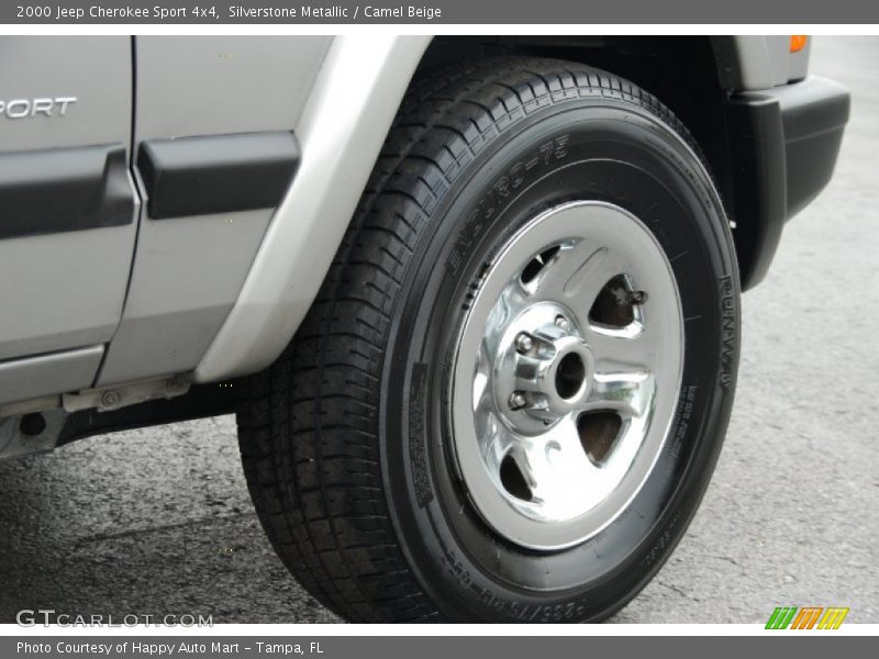 Silverstone Metallic / Camel Beige 2000 Jeep Cherokee Sport 4x4