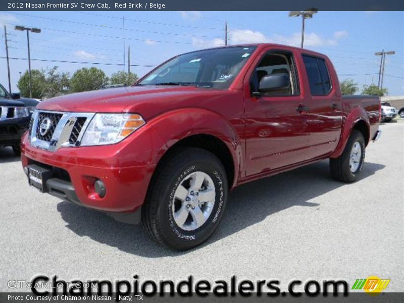 Red Brick / Beige 2012 Nissan Frontier SV Crew Cab