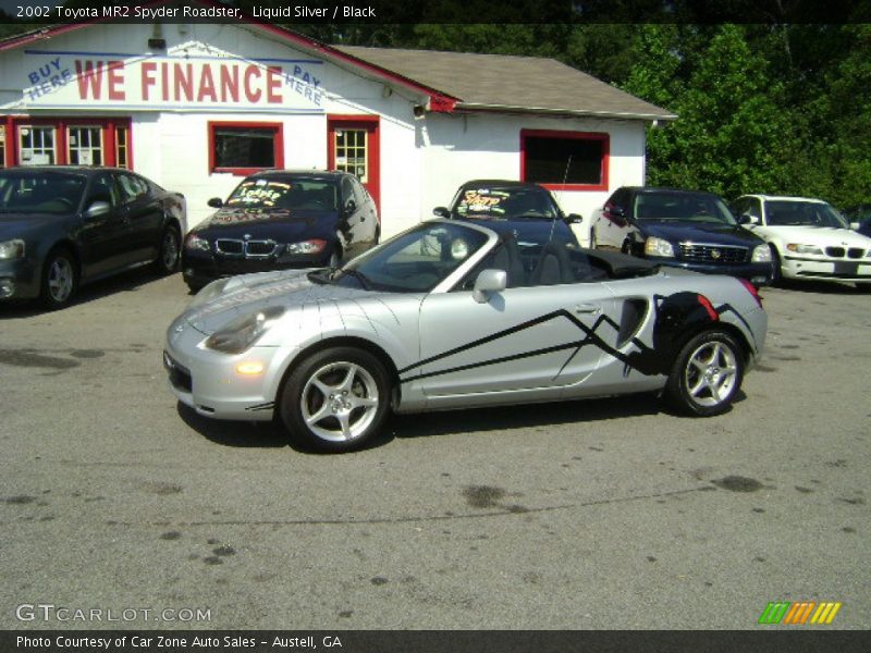 Liquid Silver / Black 2002 Toyota MR2 Spyder Roadster