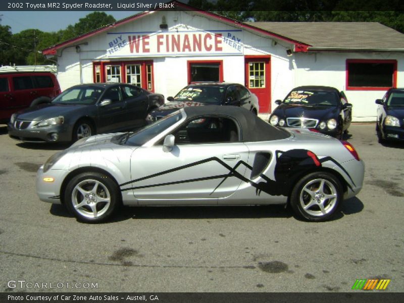 Liquid Silver / Black 2002 Toyota MR2 Spyder Roadster