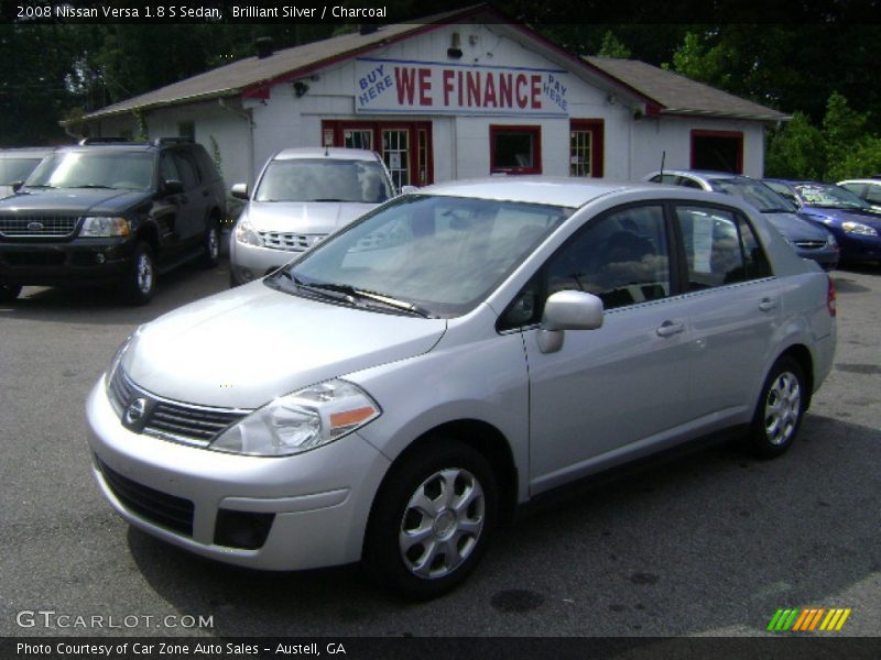 Brilliant Silver / Charcoal 2008 Nissan Versa 1.8 S Sedan