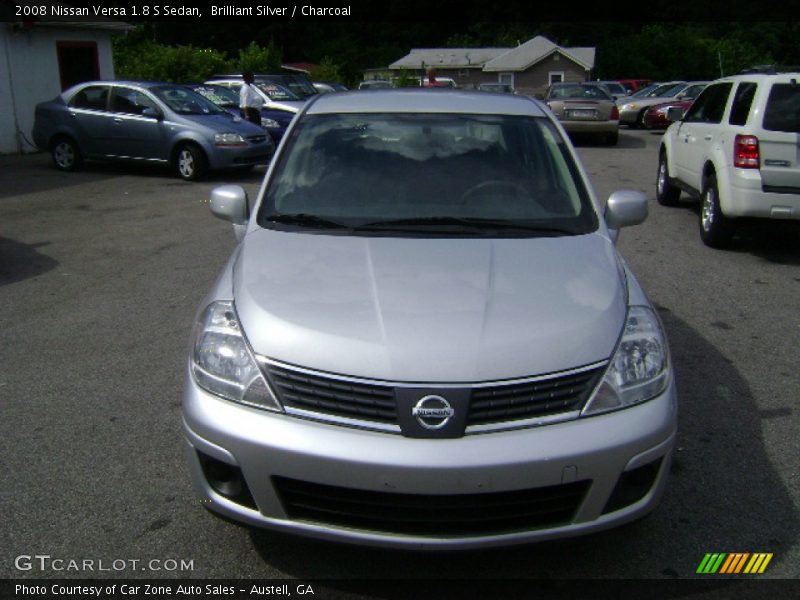 Brilliant Silver / Charcoal 2008 Nissan Versa 1.8 S Sedan