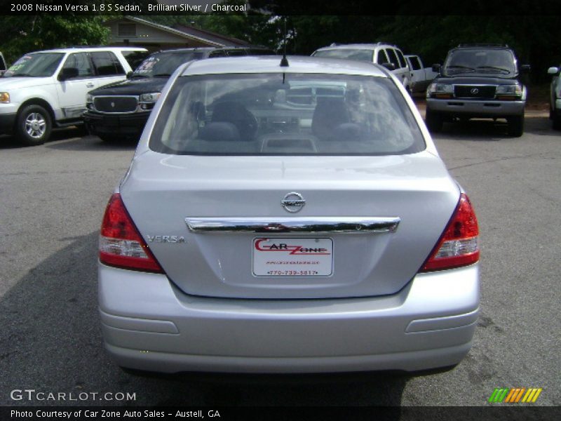 Brilliant Silver / Charcoal 2008 Nissan Versa 1.8 S Sedan
