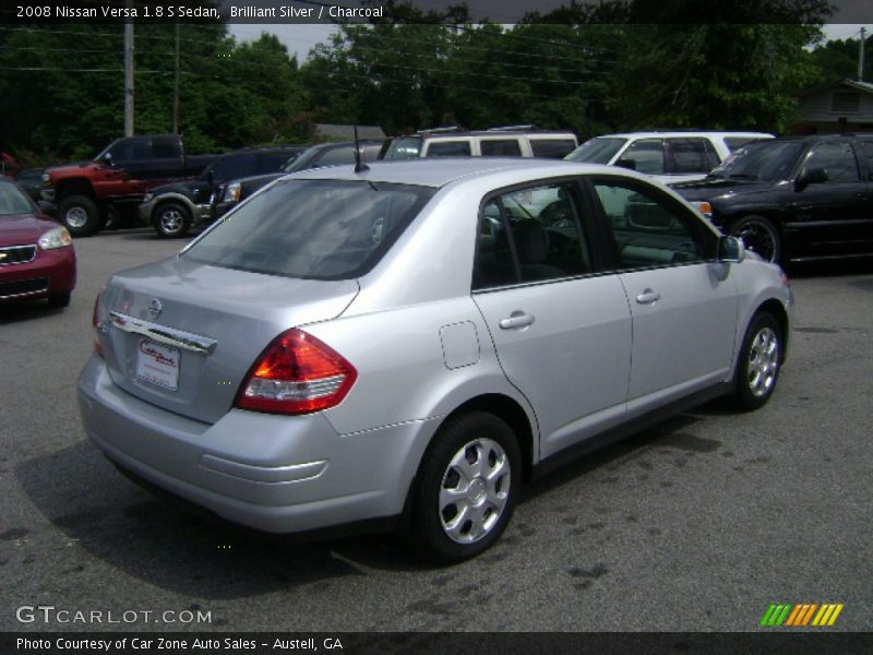 Brilliant Silver / Charcoal 2008 Nissan Versa 1.8 S Sedan
