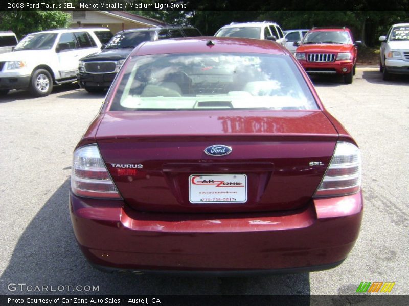Merlot Metallic / Medium Light Stone 2008 Ford Taurus SEL