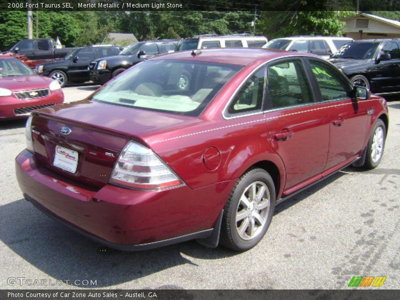 Merlot Metallic / Medium Light Stone 2008 Ford Taurus SEL