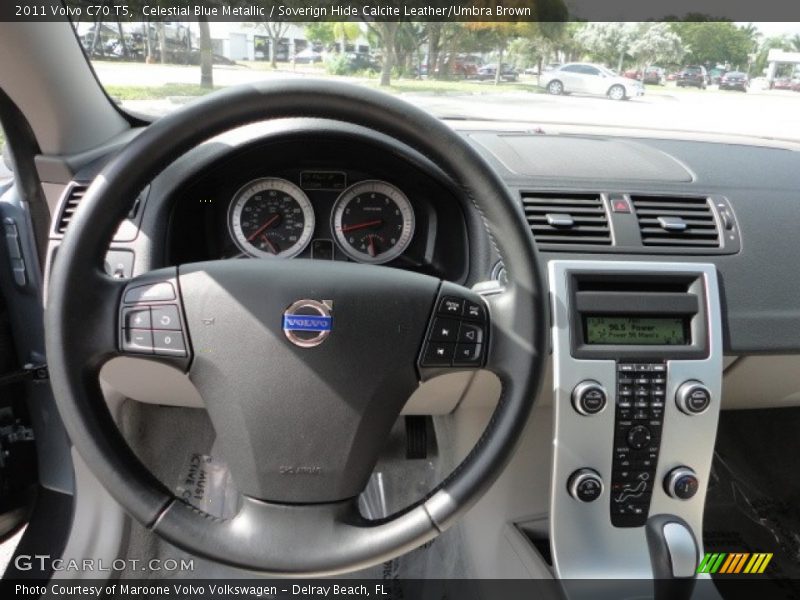 Celestial Blue Metallic / Soverign Hide Calcite Leather/Umbra Brown 2011 Volvo C70 T5
